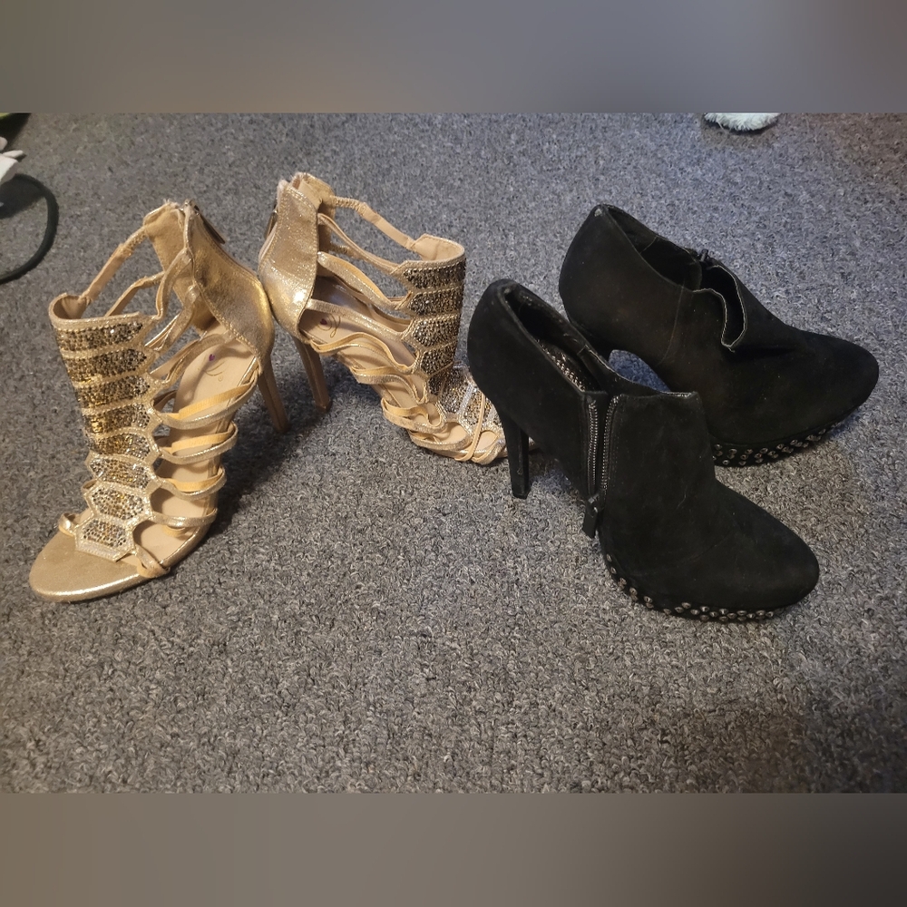 Two pair women's slash girls size 5 1/2 shoe lot